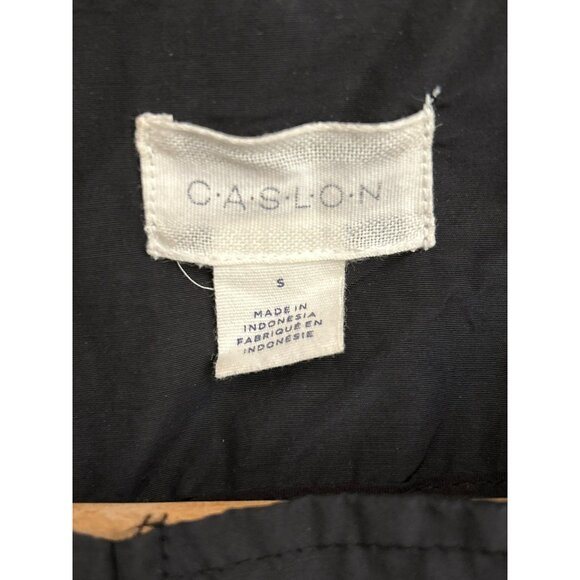 Caslon Womens Black Small Ruffle Hem Jacket  3/4 Sleeves Lightweight Sz Small - Picture 3 of 4